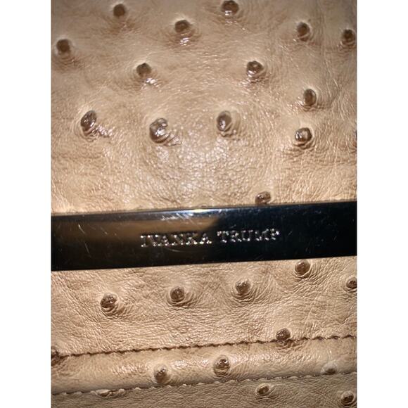 Ivanka Trump Beige Faux Ostrich Vegan Leather‎ Shoulder Bag Women - Picture 2 of 8